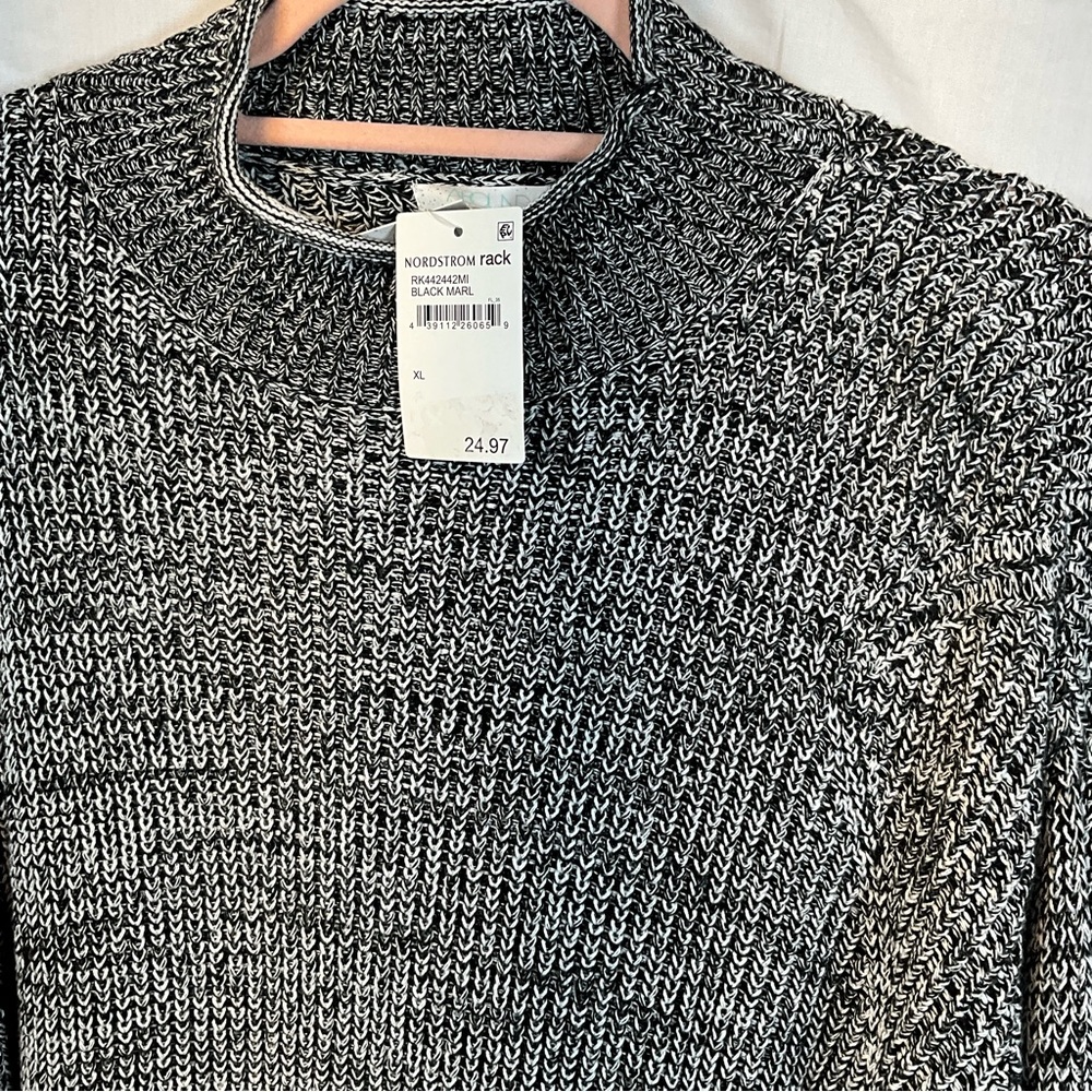 Nordstrom black/marl sweater size 1X